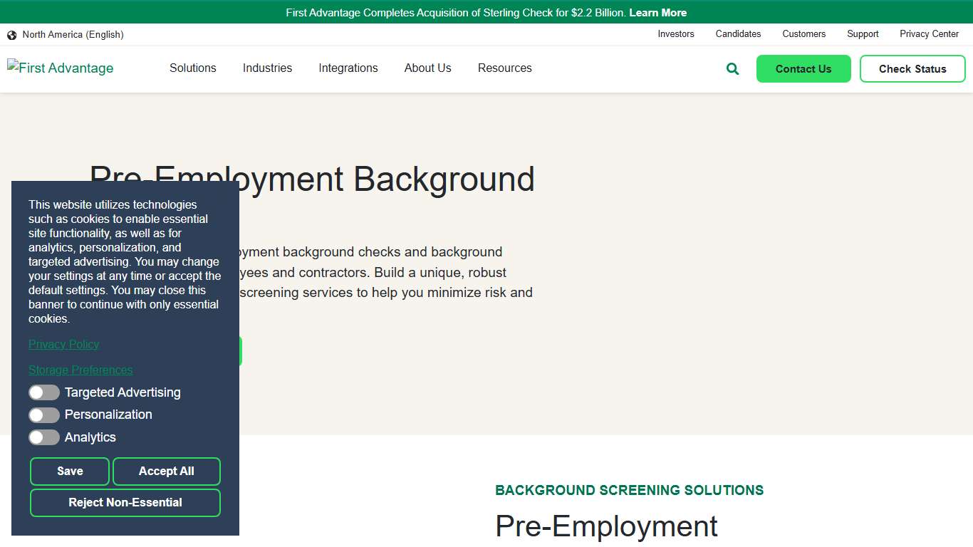 Employment Background Checks & Screenings First Advantage